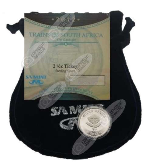2012 Silver Proof 2½ c (Tickey) - Gautrain