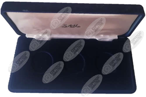 Empty Velvet SA Mint Box - Holds 3 Non-Encapsulated Silver R1 coins