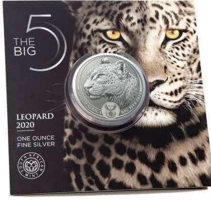 *** 2020 Big 5 Release *** Leopard Brilliant Uncirculated 1oz Silver AG 999
