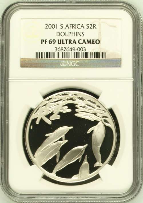 PF69 UC - 2001 Silver Proof R2 - Dolphins