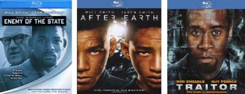 3 Blu Ray Movies - Enemy of the State + After Earth + Traitor