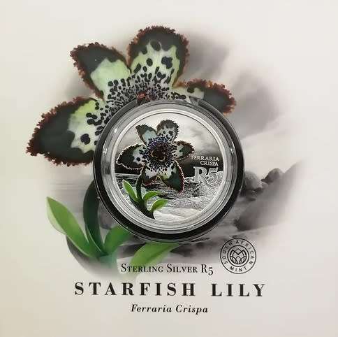 2017 Sterling Silver R5 - 1oz Silver Color Series - Starfish Lilly - Brand New - Low CoA number 008
