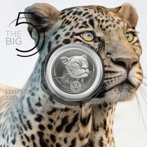 2023 Big 5 Series 2 Release - Leopard - Brilliant Uncirculated 1oz Silver