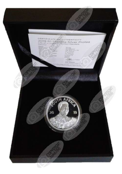 2019 Silver Proof R1 - Nelson Mandela - Life of a Legend Series