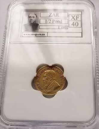 XF40 - 1893 Half Pond - Extremely rare in any condition - Book value of 400,000 in Extremely Fine