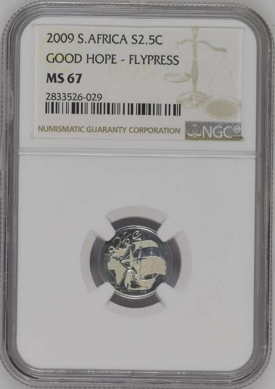 MS67 - 2009 Silver 2½ c (Tickey) - Cape of Good Hope