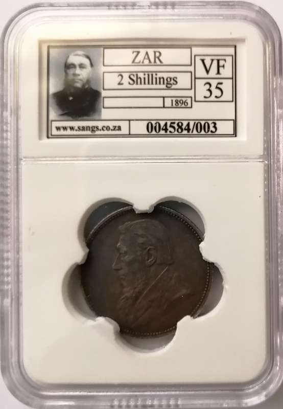 VF35 - 1896 ZAR 2 Shillings