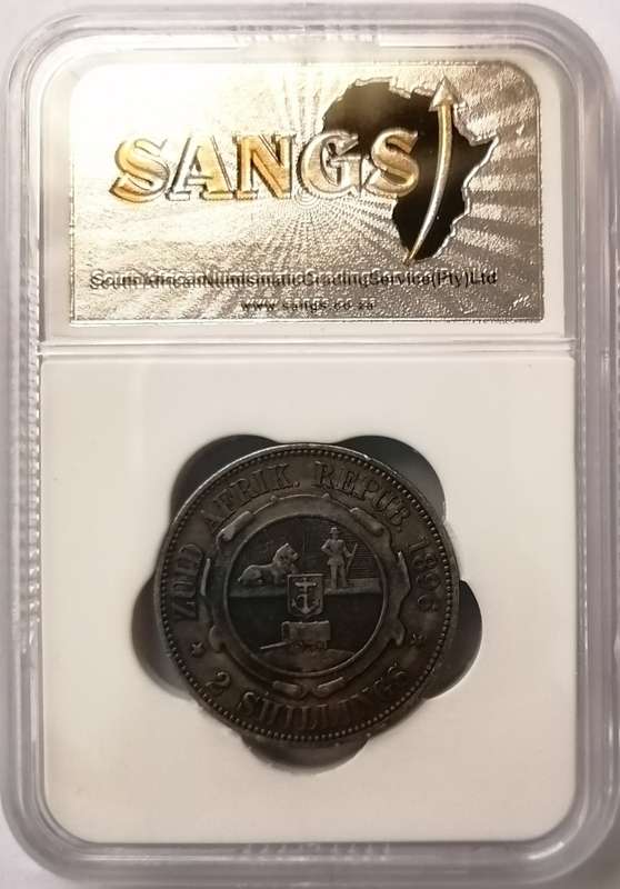 VF35 - 1896 ZAR 2 Shillings