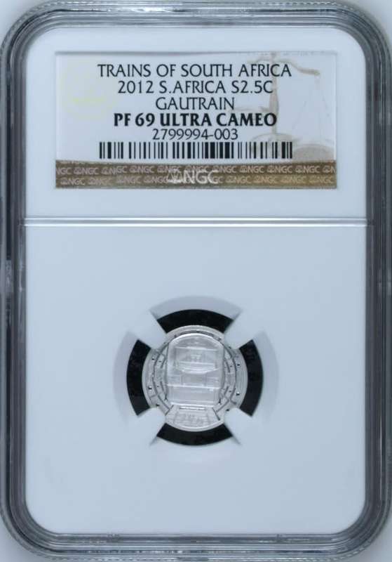 PF69 UC - 2012 Silver Proof 2½ c (Tickey) - Gautrain