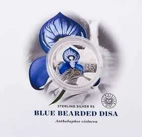 2016 Sterling Silver R5 - 1oz Silver Color Series - Blue Bearded Disa