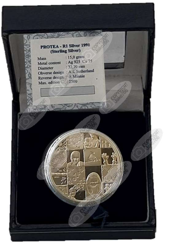 1998 Silver Proof Protea R1 - Year of the Child