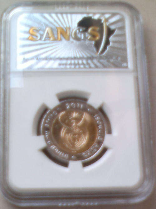 MS66 * SARB R5 ft NELSON MANDELA * SANGS GRADED * 2nd HIGHEST GRADE BY SANGS * 2 AVAILABLE