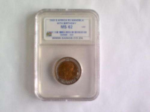 MS 62 - 2008 MANDELA 90th BIRTHDAY R5 - SANGS *** SCARCE GRADE - ONLY 12 GRADED