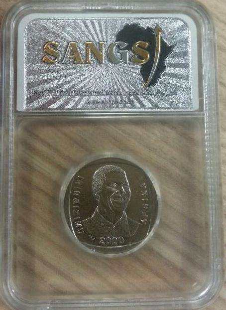 2000 MANDELA SMILY R5 - AU 55 - VERY RARE - 1 OF ONLY 21 GRADED