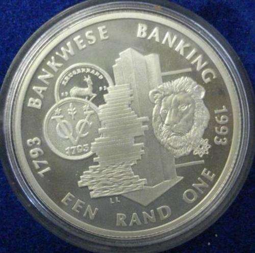 1993 SILVER PROOF PROTEA R1 - BANKING