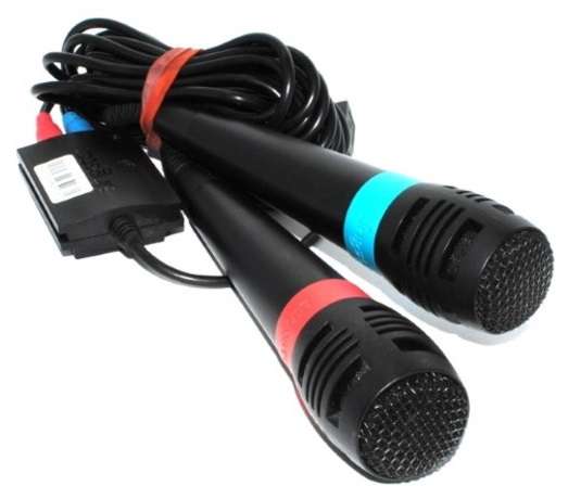 PS3 - 2 SINGSTAR MICROPHONE CONTROLLERS - AS NEW
