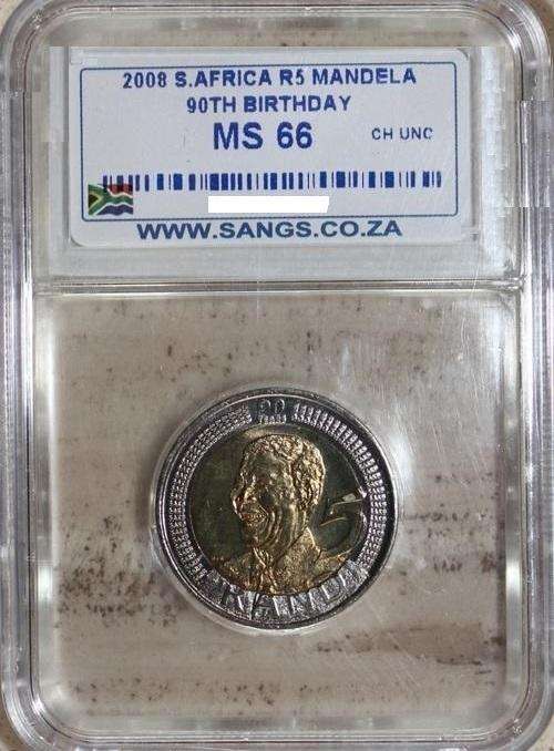 MS66 - 2008 MANDELA R5 - VERY HIGH GRADE COIN