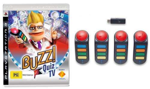 PS3 - BUZZ QUIZ TV + 4 WIRELESS BUZZERS