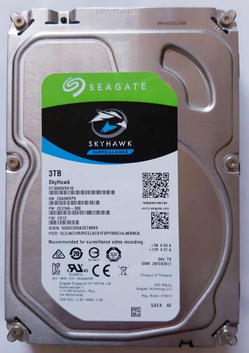 Seagate ST3000VX010 SkyHawk 3.5" Internal 3TB Surveillance Hard Drive - Secondhand