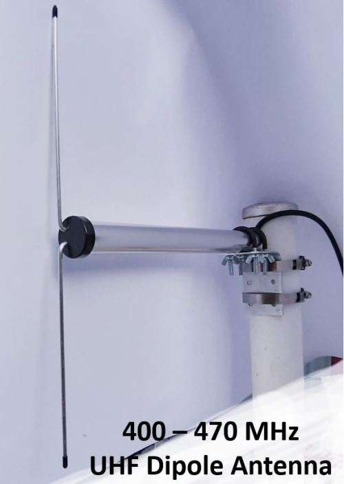400 - 470 MHz UHF Base Dipole Antenna | Long range Antenna for Baofeng 2-Way Radios | SMA Female