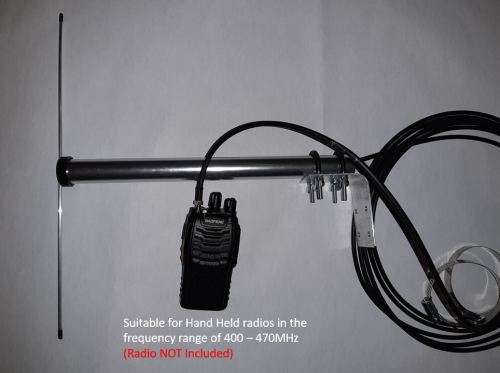 400 - 470 MHz UHF Base Dipole Antenna | Long range Antenna for Baofeng 2-Way Radios | SMA Female