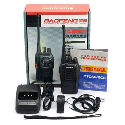 Set of 2 Baofeng BF-888S Two-Way Radios or Walkie Talkie UHF 400 - 470 MHz