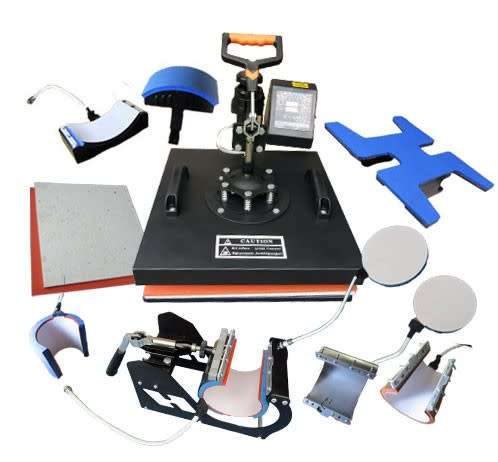 Heat Press - MT9E Combo - 380x380mm Flat Press / T-Shirt Press,Mugs/Plates/Cups/Cap Presses