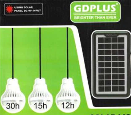Solar Light Kit GDPLUS GD-8017 | Solar LED Light Kit | Solar Load shedding or Emergency Light Kit