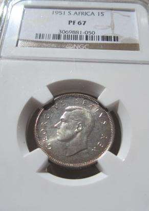 1951 Proof Shilling Graded PF67 by NGC