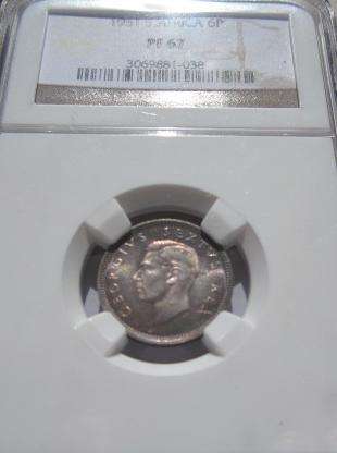 1951 Proof Sixpence Graded PF67 by NGC