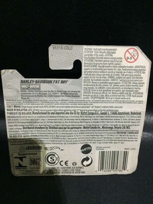 Hot wheels Harley Davidson fat boy boxed!!!!!