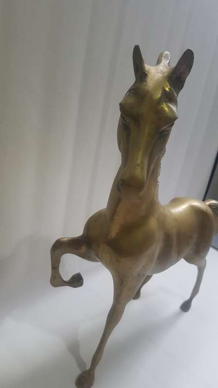 STUNNING SUPER  LARGE BRASS HORSE !!!!!!!!