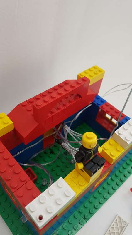 Lego house with hand made led lights working!!!!