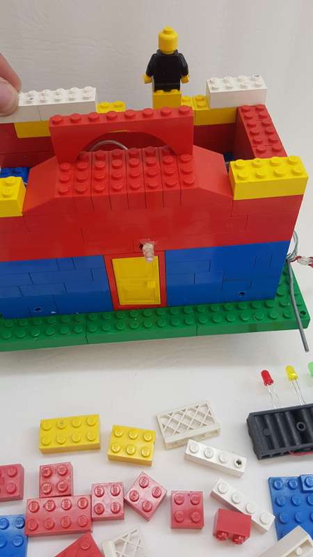 Lego house with hand made led lights working!!!!