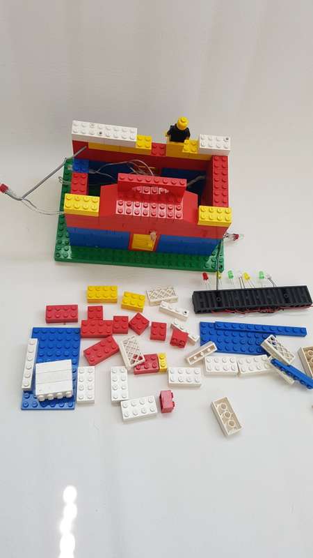 Lego house with hand made led lights working!!!!
