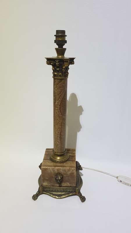 Stunning solid highly detailed marble and brass light working !!!!!!!!!
