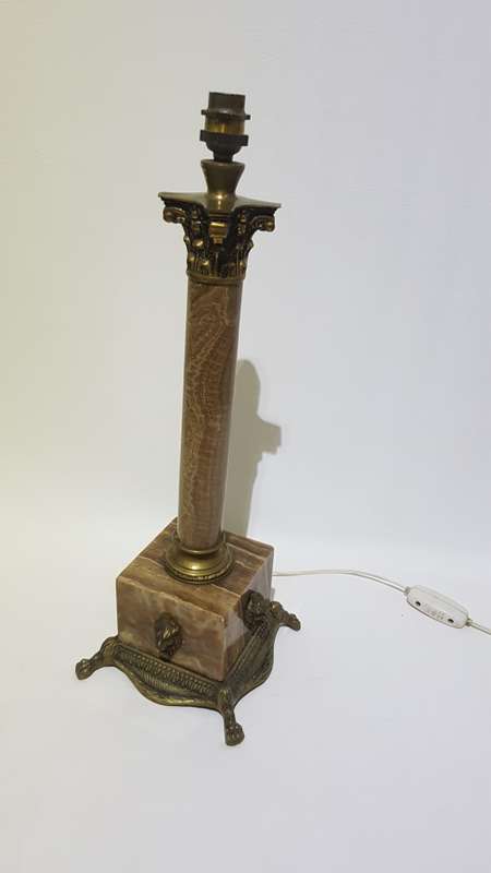 Stunning solid highly detailed marble and brass light working !!!!!!!!!