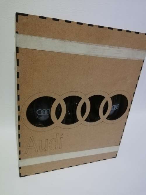 Beautiful large Audi glass set boxed!!!!!!