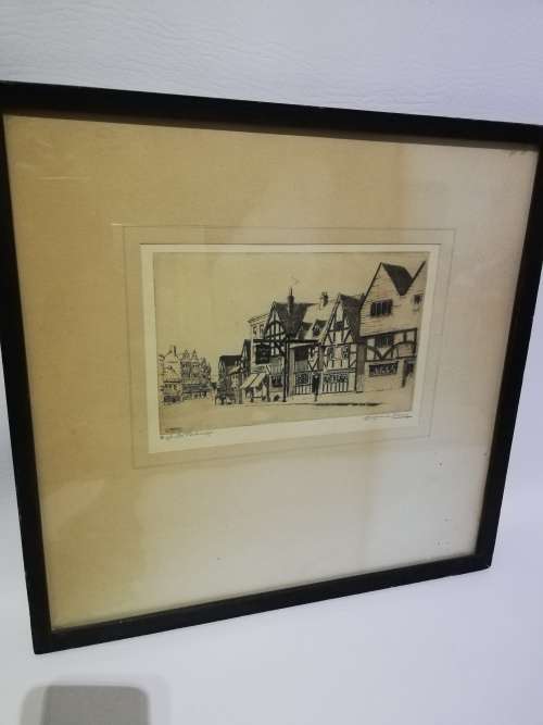 Beautiful Original vintage Etching by E. J Mayberry!!!!!