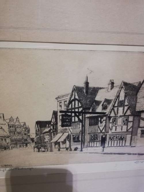 Beautiful Original vintage Etching by E. J Mayberry!!!!!