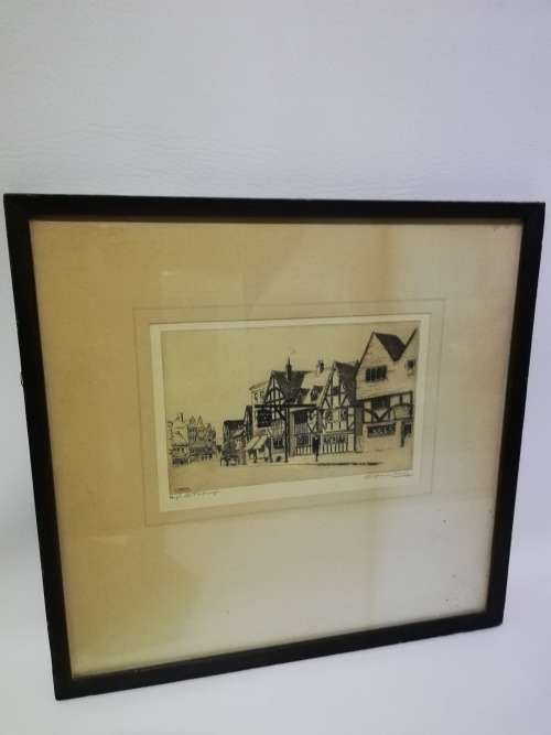 Beautiful Original vintage Etching by E. J Mayberry!!!!!