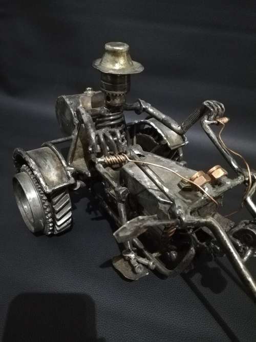 Large metal Art  motorcycle for mancave!!!!