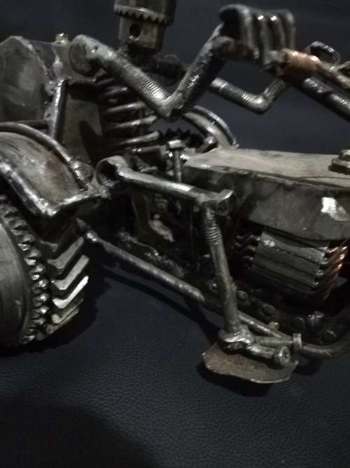 Large metal Art  motorcycle for mancave!!!!