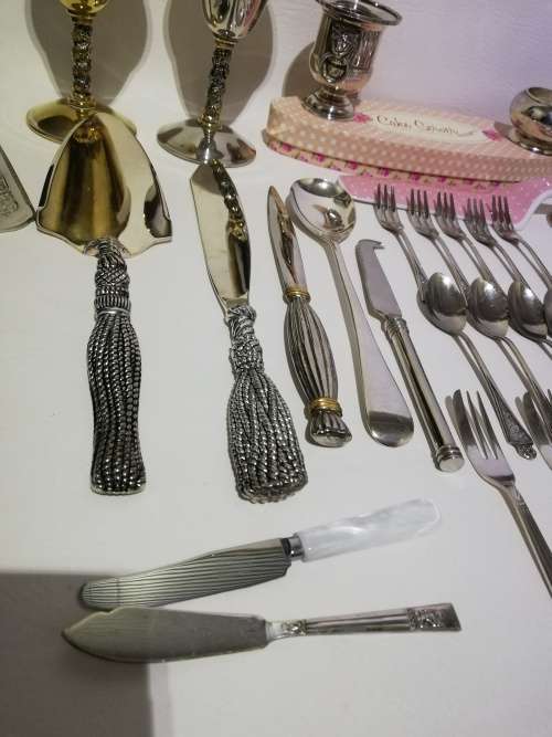Super large Collection of silver plated items bid for all!!!!!