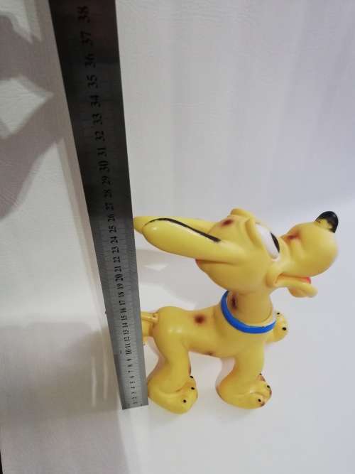 RARE 24CM TALL PLUTO LEBRAPLASTICS WALTDISNEY ITALY 1980s COLLECTOR'S TOY!!!!!!!
