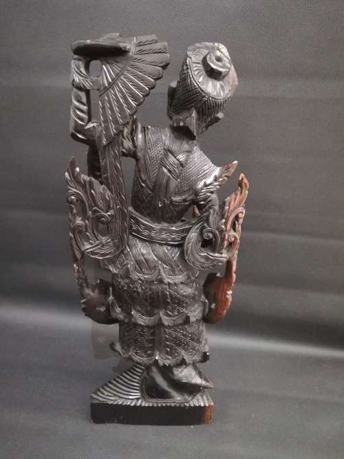 Stunning large 42cm  Highly detailed hand carved solid wooden figure!!!