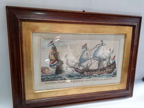 Beautiful vintage print of ships size 67cm x 48cm!!!!