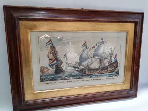 Beautiful vintage print of ships size 67cm x 48cm!!!!