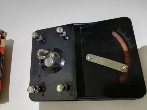 RARE philmore super crystal set made in the USA with headset bid for all!!!!!