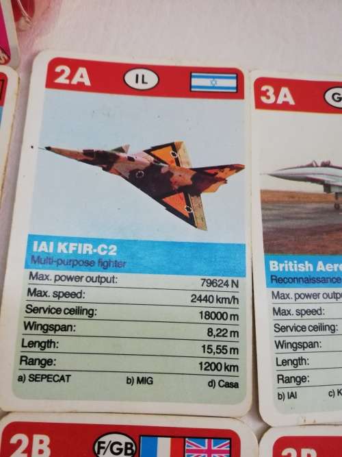 Vintage Super Trumps Jets made in western Germany!!!!